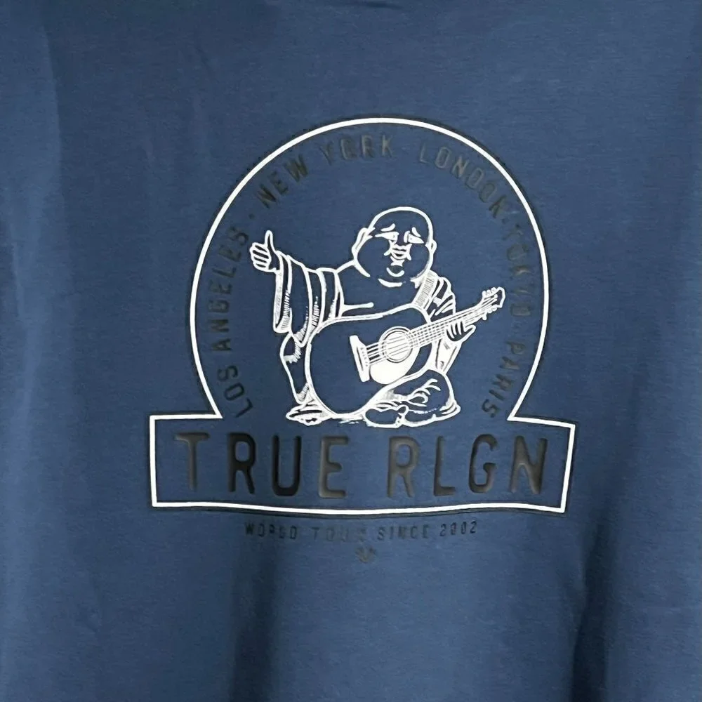 Religion BUDDHA ZIP HOODIE In Navy Blue Size XL